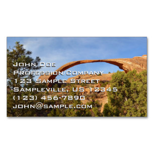 Landskapsbåge i Arches nationalpark Magnetiska Visitkort
