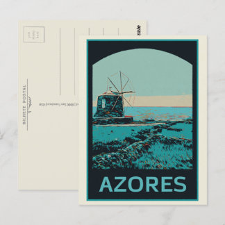 Landskapsbilden Azorerna, Portugal Vykort