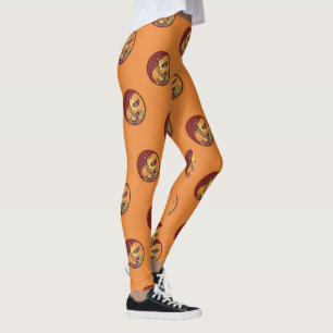 Landskapsbutton - Kokopelli Moon Feather 1 Leggings
