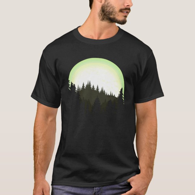 Landskapsdesign, Berg, Natur, Träd och Skog T Shirt (Framsida)