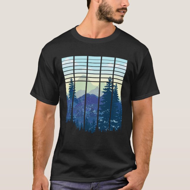 Landskapsdesign, Berg, Natur, Träd och Skog T Shirt (Framsida)
