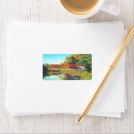 Landskapsfloden Träd Fine Art Adressetikett