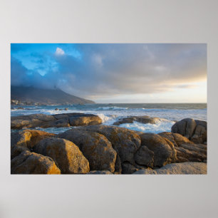 Landskapsfoto av kustland poster
