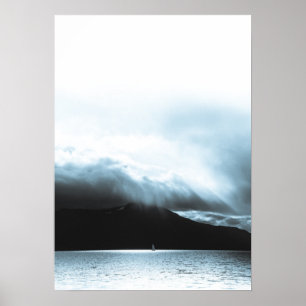 Landskapsfoto för segelbåt poster