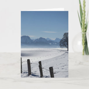 Landskapsfoto för vintervinterland kort