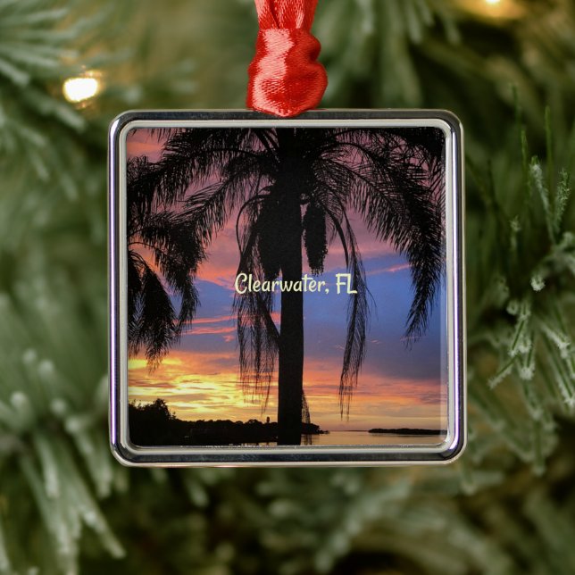 Landskapsfoto från Clearwater, Florida Julgransprydnad Metall (Träd)