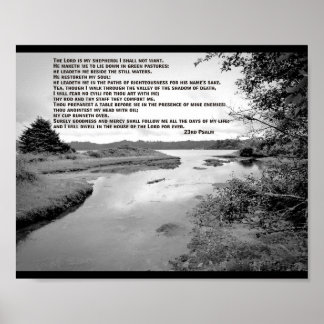 Landskapsfoto från Psaltaren 23 Poster