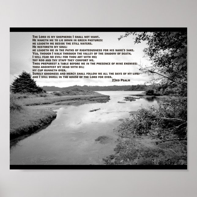 Landskapsfoto från Psaltaren 23 Poster (Framsidan)