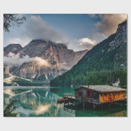 Landskapsfoto i italienska bergen Sjö Presentpapper