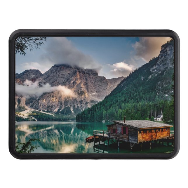 Landskapsfoto i italienska bergen Sjö Skydd För Dragkrok (Framsidan)