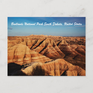 Landskapsfotografi av Badlands nationalpark Vykort