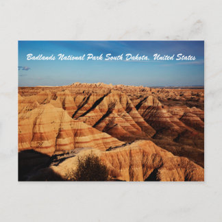 Landskapsfotografi av Badlands nationalpark Vykort
