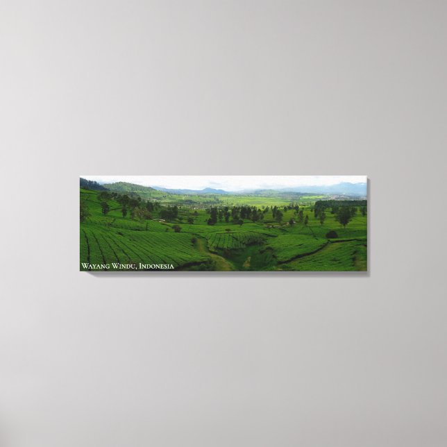 Landskapsfotografi av Mountain Hills teplantage Canvastryck (Framsida)