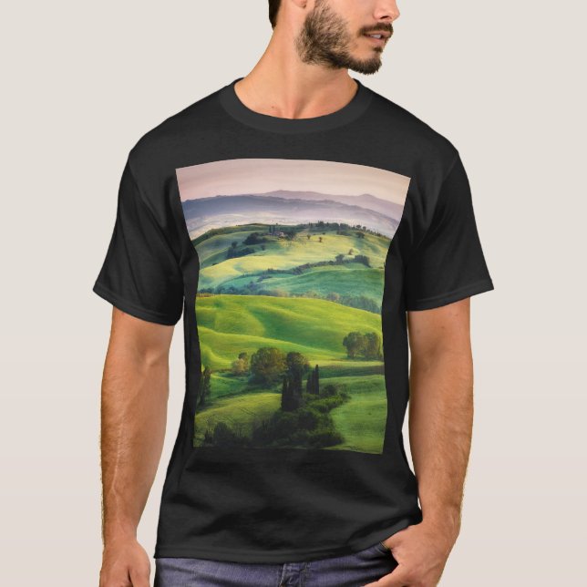 Landskapsgrej: Ljusmålad serverlighet T Shirt (Framsida)