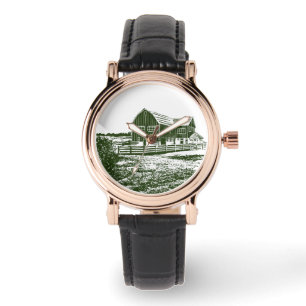 Landskapshus i landskapet stil armbandsur