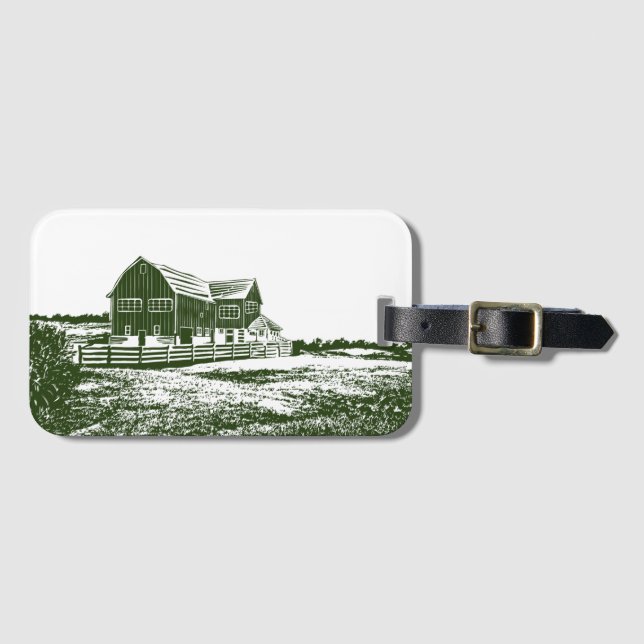 Landskapshus i landskapet stil bagagebricka (Framsida horisontal)