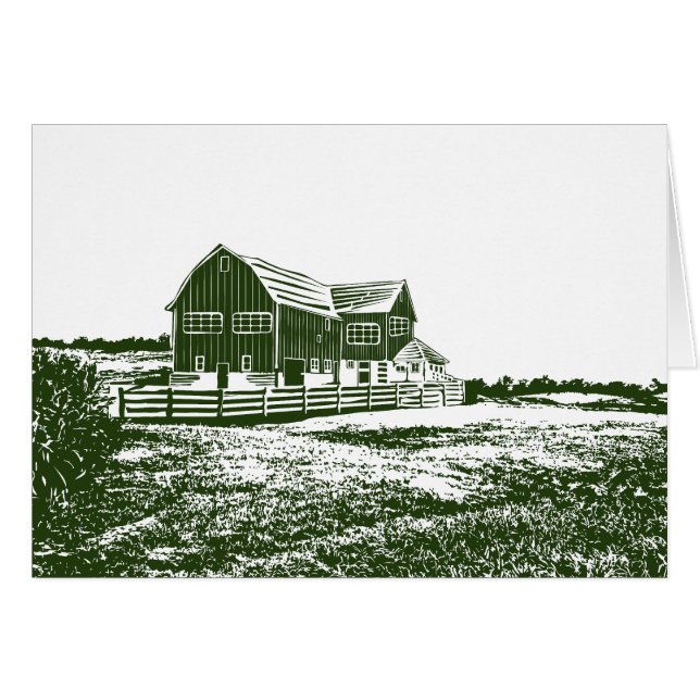 Landskapshus i landskapet stil hälsningskort (Framsidan Horizontal)