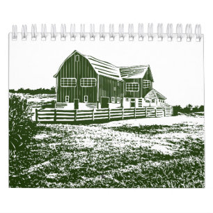 Landskapshus i landskapet stil kalender