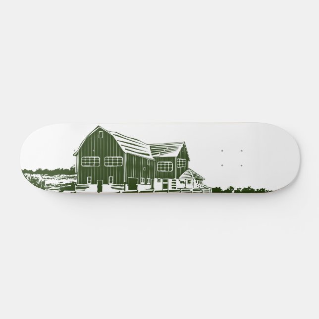 Landskapshus i landskapet stil mini skateboard bräda 18,5 cm (Horz)