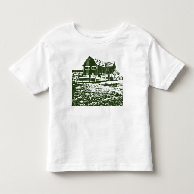 Landskapshus i landskapet stil t shirt (Framsida)