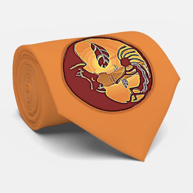 Landskapsknapp - Kokopelli Måne Feather 1 Slips (Rullad)