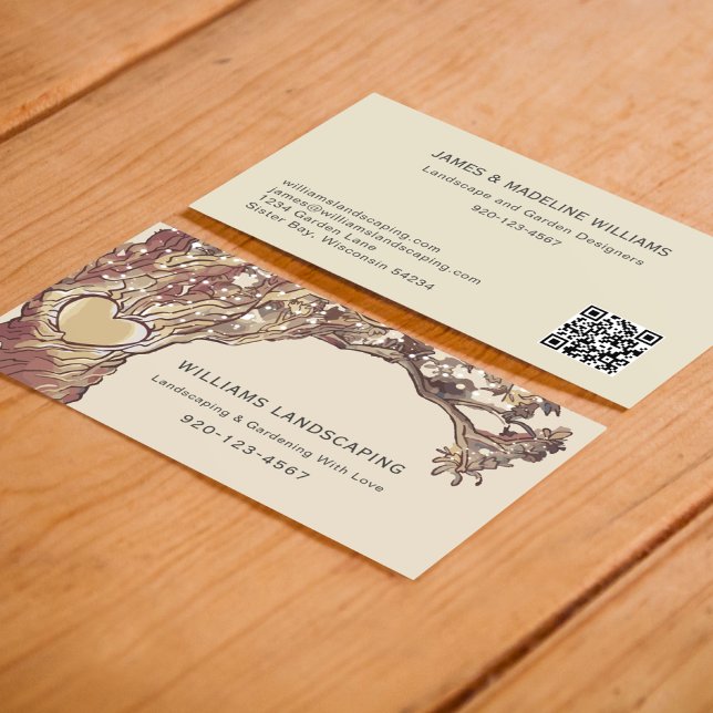 Landskapskod för  Träd QR-koden Visitkort (Skapare uppladdad)