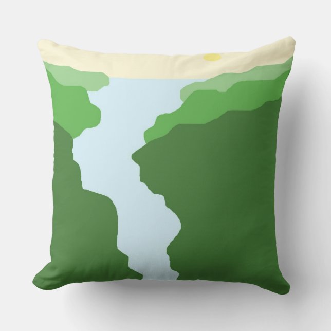 landskapskonst abstrakt kudde (Framsida)