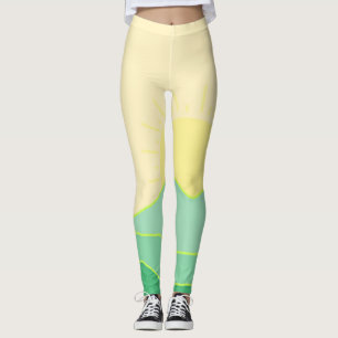 landskapskonst abstrakt leggings