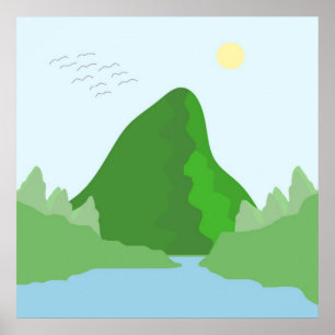 landskapskonst abstrakt poster