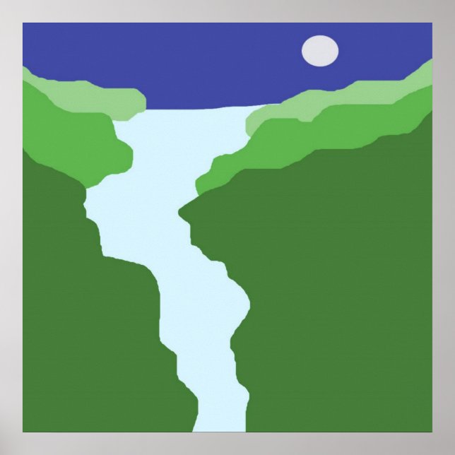 landskapskonst abstrakt poster (Framsidan)