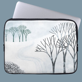 Landskapskonst för Winter Snö Laptop Fodral