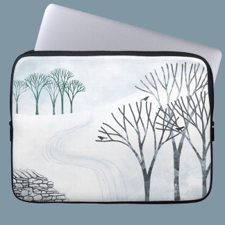 Landskapskonst för Winter Snö Laptop Fodral
