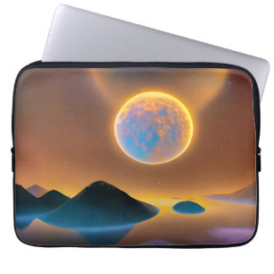 Landskapskonst i måne laptop fodral