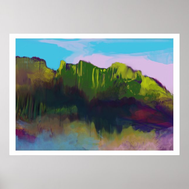 Landskapskonst i Robbin-ägo-blue-himmel Poster (Framsidan)