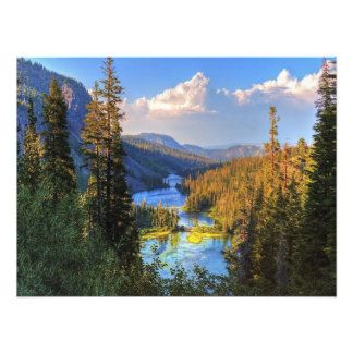 Landskapskorgen Stream Cloudy Himlar naturSkriv ut Fototryck