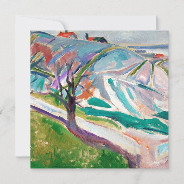 Landskapsmålning Edward Munch Kort (Framsida)