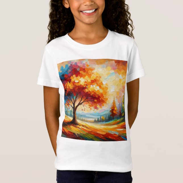 Landskapsmålning med ljusa färger t shirt (Framsida)
