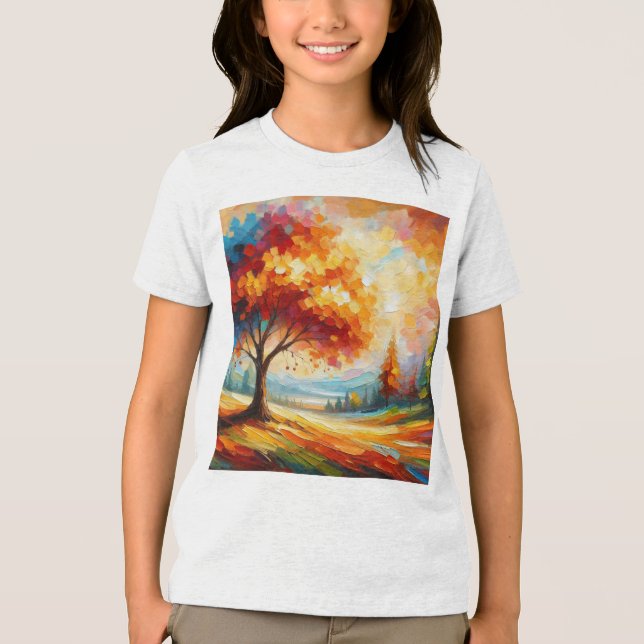 Landskapsmålning med ljusa färger t shirt (Framsida)
