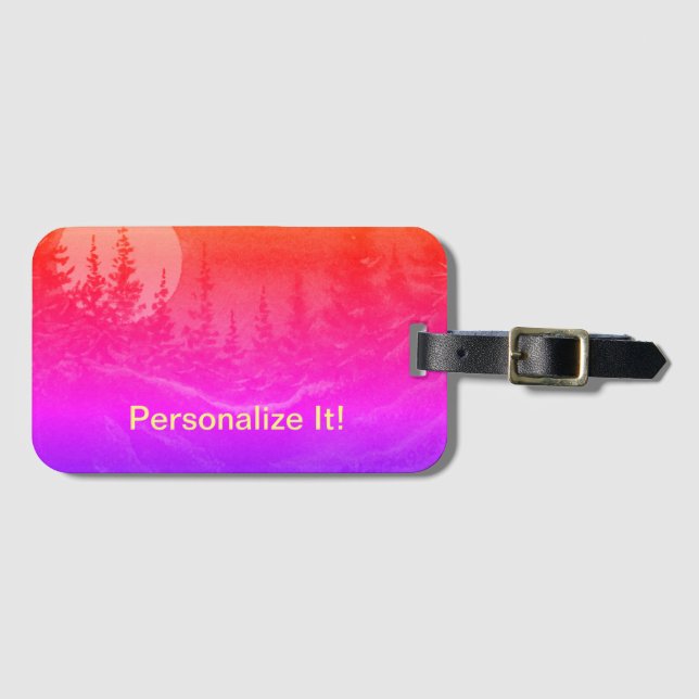 Landskapsmärke för landskapsbagage i land bagagebricka (Framsida horisontal)