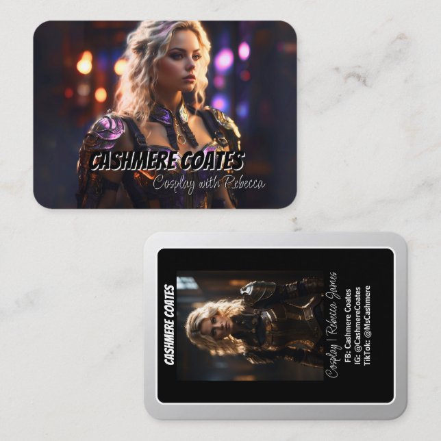 Landskapsminimalistiska Coscards | Cosplaykaraktär Visitkort (Fram/baksida)
