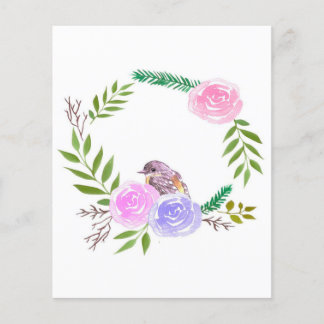 Landskapsmotiv duk| Fågelälskare present| Färgrik Flygblad