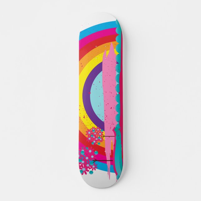 Landskapsregnbåge Skateboard Bräda 20 Cm (Framsida)