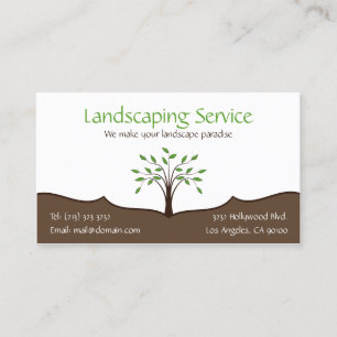 Landskapstjänst Elegant Träd Nature Logotyp Visitkort
