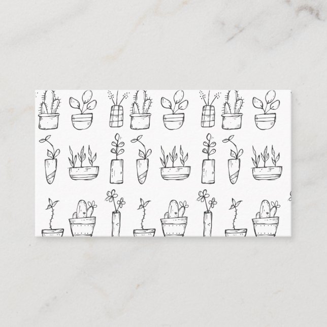 Landskapstjänster och  tjänster / Blombuffert Visitkort (Framsida)