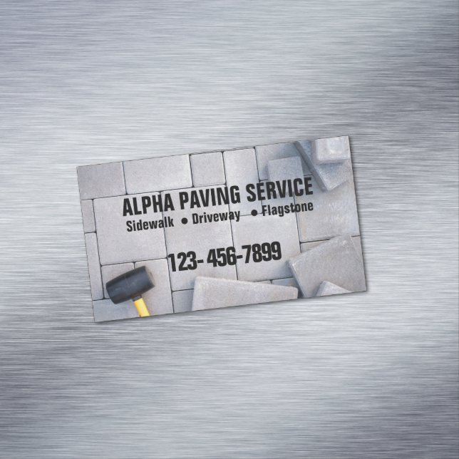 Landskapsuppsättning av stenmurare magnetiska visitkort (In Situ)