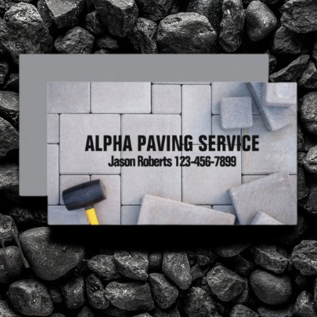 Landskapsuppsättning av stenmurare visitkort (Landscaping Brick Paver Paving Stone Masonry Business Card)