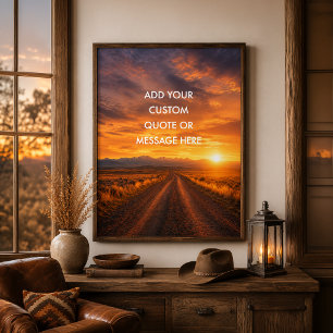 Landskapsväg Solnedgång - Skapa Din Egen Citat Poster