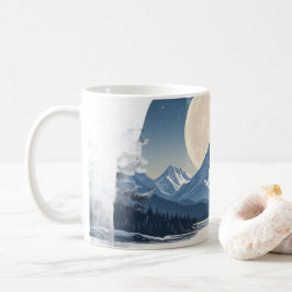 Landskapsvärmare för Full Moon Mountain Kaffemugg