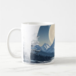 Landskapsvärmare för Full Moon Mountain Kaffemugg