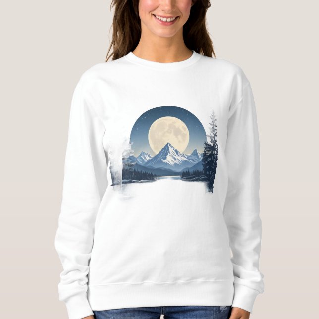 Landskapsvärmare för Full Moon Mountain T Shirt (Framsida)